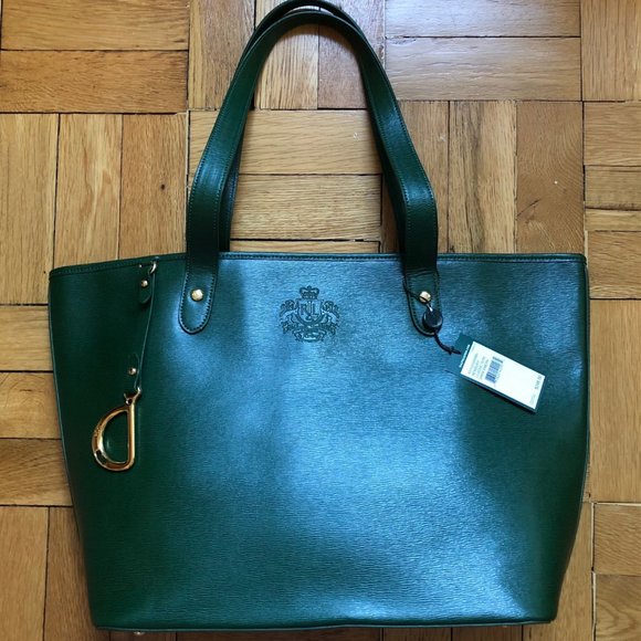 Lauren Ralph Lauren Handbags - Lauren by Ralph Lauren green leather tote NWT